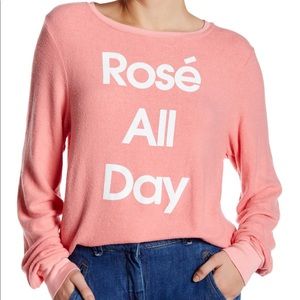 NWT Wildfox Rosé All Day Roadtrip Sweater Small